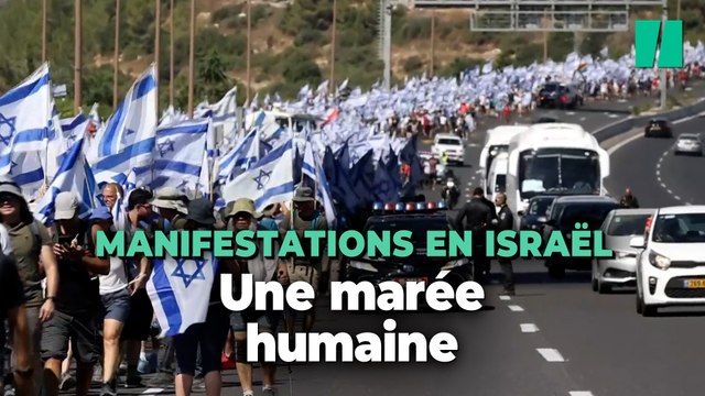 Israël : Contre la réforme de la justice de Netanyahu, une immense marée humaine converge vers Jérusalem