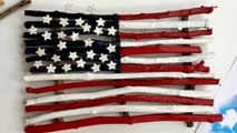 Artist crafts an amazing American Flag using wooden sticks *Easy To Make Craft*
