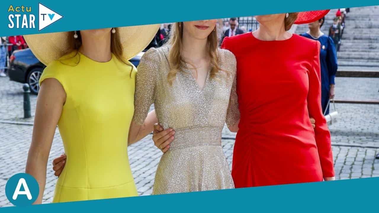 Mathilde et Elisabeth de Belgique : Robes pimpantes et chapeaux XXL pour la fête nationale, la famil