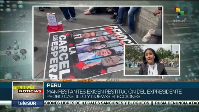Perú: Manifestantes se congregan en la plaza San Martín