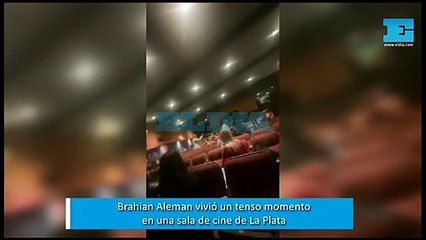 Brahian Aleman protagonizó un tenso momento en un cine de La Plata