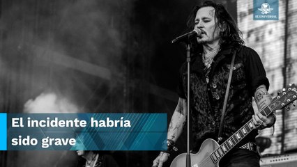 Por encontrar a Johnny Depp desamayado en hotel, cancelan su concierto