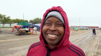 Homeless Woman Lives at Gov. Abbott's Camp for Protection from Austin Police