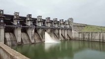 Gate of Machagora Dam opened
