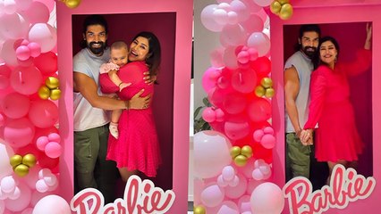 Video herunterladen: Debina Bonnerjee Gurmeet Choudhary Daughters Lianna Divisha के साथ Barbie Theme Party Full Video