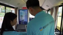 Çin'de FISU Dünya Üniversite Yaz Oyunları Köyü'nde Sürücüsüz Otobüsler Tanıtıldı