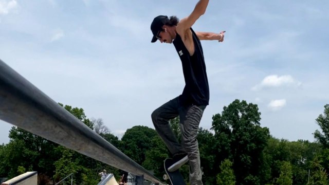 Skateboarder crashes into the side rail trying to perform a stunt *Skateboarding Fail*