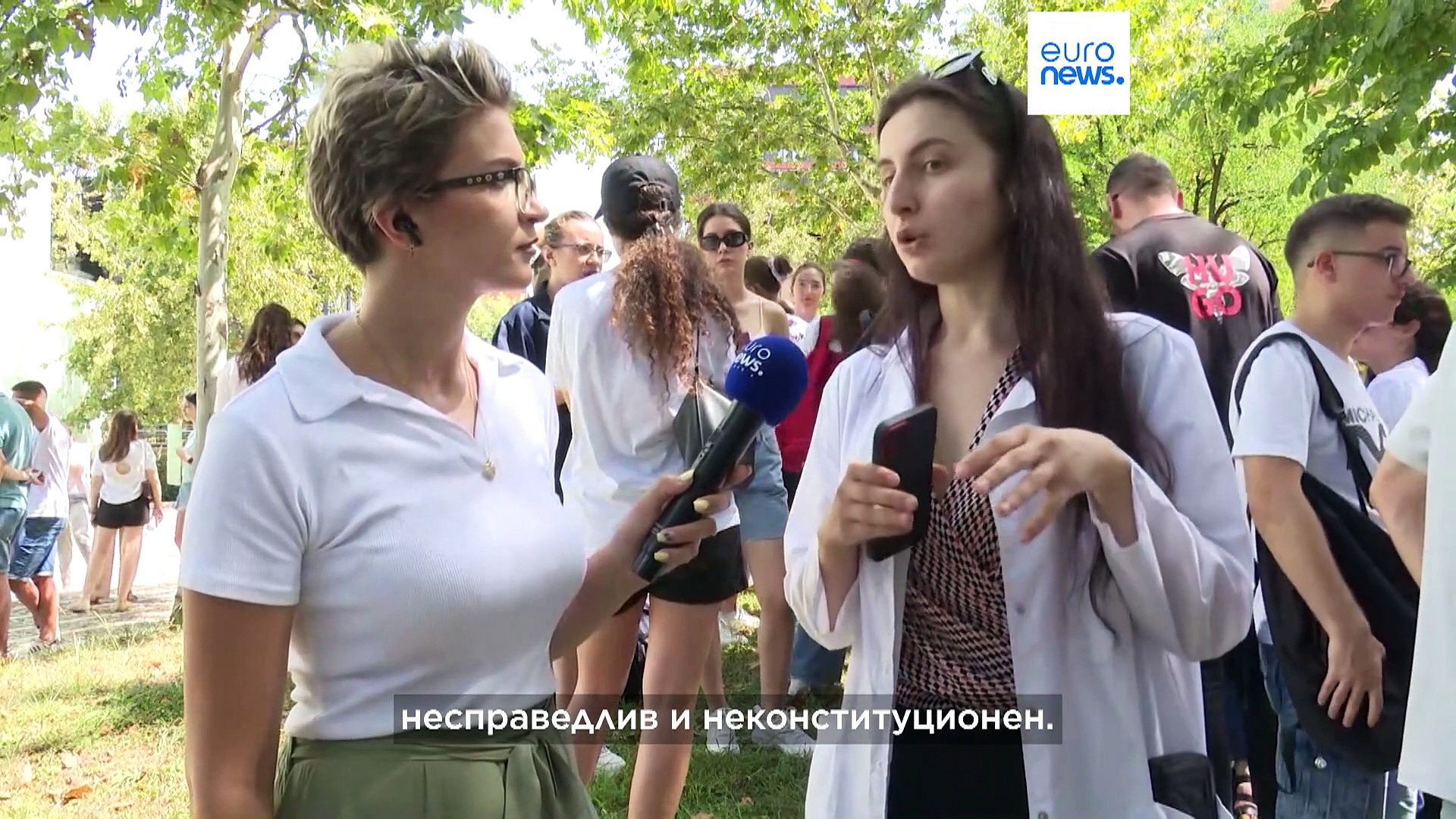 ⁣Акция протеста студентов-медиков в Тиране