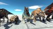 Jump Over The Giant Squid Tank - Dinosaurs VS Animals - Animal Revolt Battle Simulator