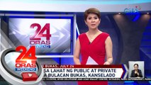 Trabaho sa lahat ng public at private offices sa Bulacan bukas, kanselado | 24 Oras Weekend