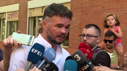 Rufián (ERC) llama a votar en "el único día en el que todo el mundo tiene el mismo poder"