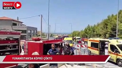 Yunanistan’da köprü çöktü