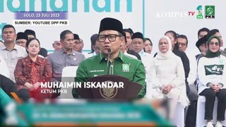 Momen Cak Imin Sapa Prabowo Subianto di Harlah PKB