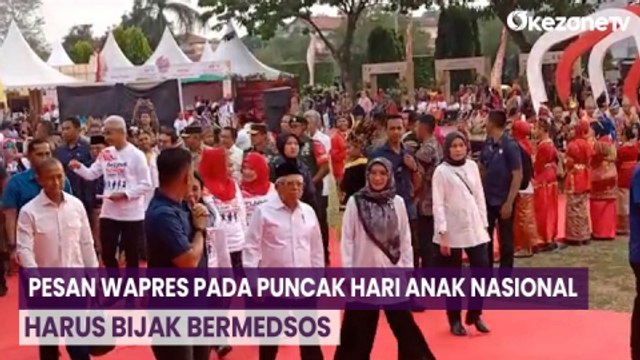 Pesan Wapres pada Puncak Hari Anak Nasional: Harus Bijak Bermedsos