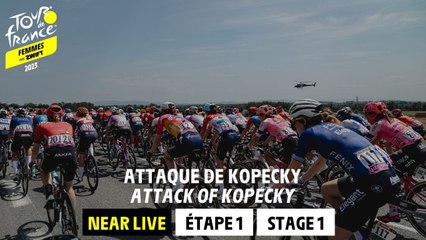 Attack of Kopecky - Stage 1 - Tour de France Femmes avec Zwift 2023