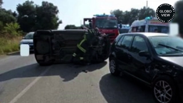 Two Women Injured in Crash, One Car Flips Over on Carovigno – Torre Santa Sabina (Puglia)