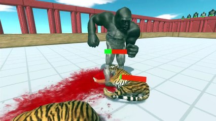 1 Mutant Primates VS 2 Modern Mammals - Animal revolt battle simulator