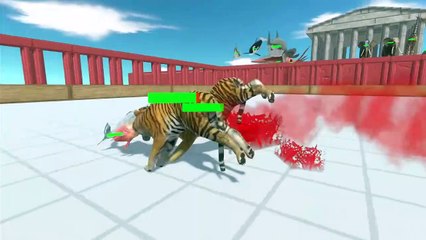 1 vs 2 - 1 Aquatic VS 2 Animals - Animal Revolt Battle Simulator