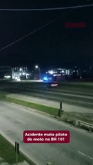 Acidente mata piloto de moto na BR 101