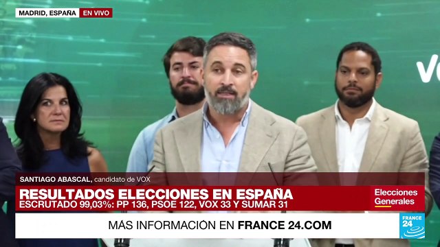 Santiago Abascal: Estamos preparados para hacer oposición y para una repetición electoral