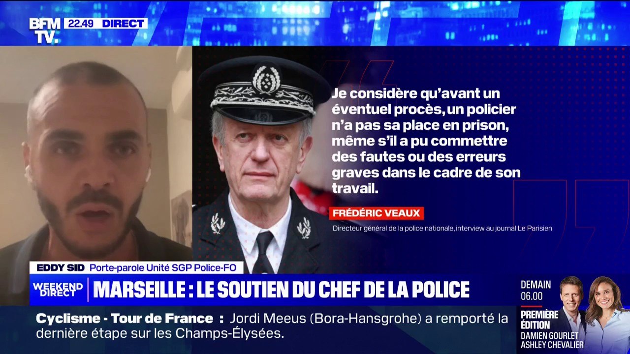Policier en détention provisoire: "Nous remercions cet éclaircissement et ce positionnement clair de la part de notre hiérarchie", affirme Eddy Sid (Unité SGP Police-FO)