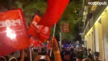 Elecciones 23-J: ambiente festivo en Ferraz a la espera de que comparezca Pedro Sánchez