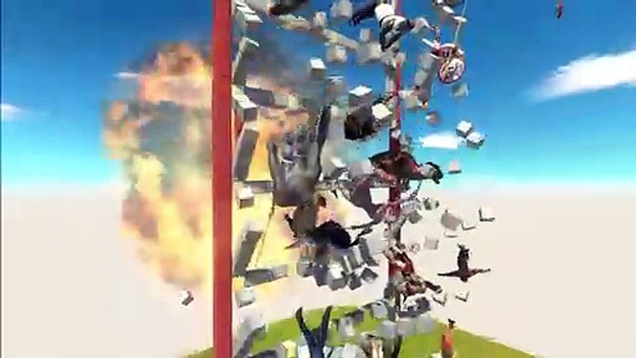 Super Bungee Jumping   Who Will be Hit - Animal Revolt Battle Simulator