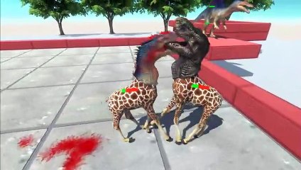 Fake T-Rex vs Fake Spinosaurus - Animal Revolt Battle Simulator