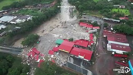 Video Aéreo Río Aguas Zarcas 23 de julio 2023