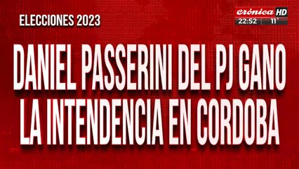 Daniel Passerini del PJ ganó la intendencia en Córdoba