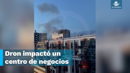 Impactan drones en edificios de Moscú