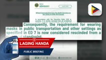 Pagsusuot ng face mask sa mga pampublikong transportasyon, hindi na required