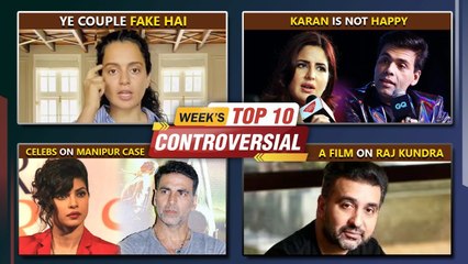 Kangana Exposed A B'Town Couple, Celebs Reaction On Manipur Case, Film On Raj Kundra | Week's Top 10