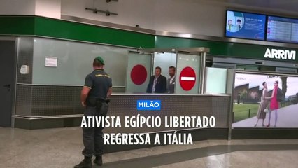 Ativista Patrick Zaki detido no Egito regressa a Itália