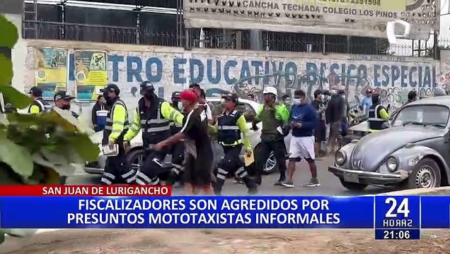 San Juan de Lurigancho: mototaxistas atacan a fiscalizadores durante operativo