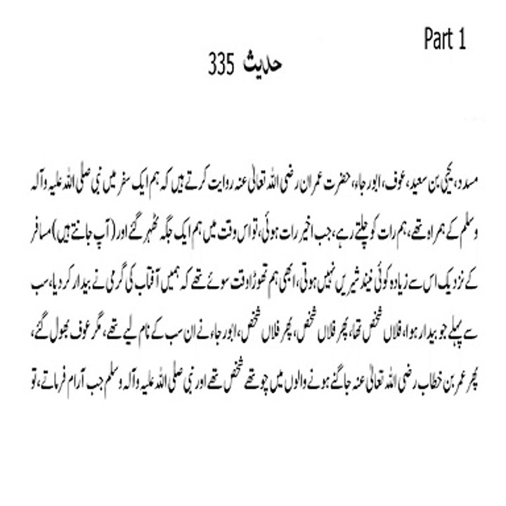 Sahih Bukhari Hadith 335