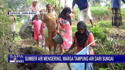 Download Video: Sumber Air Mengering, Warga di Cianjur Terpaksa Tampung Air dari Sungai Berjarak 1 Kilometer