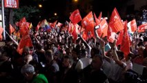 El PSOE celebra el resultado electoral en Ferraz