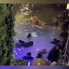 İBB'nin iki kez mühürlediği restoranın iskelesinin çöktüğü anlar ortaya çıktı