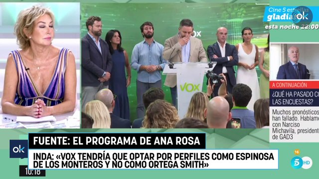 Inda: «Vox tendría que optar por perfiles como Espinosa de los Monteros y no como Ortega Smith»