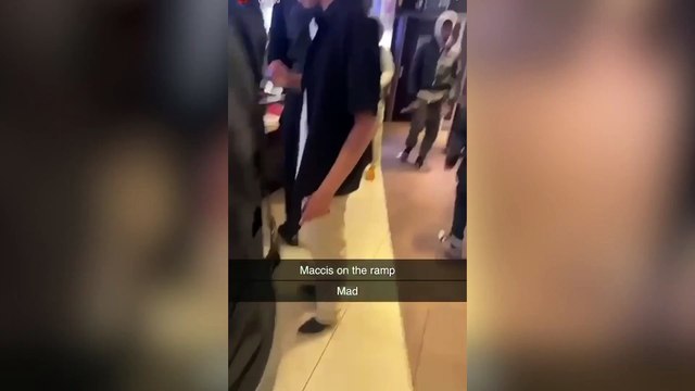 Terrifying moment knifeman brandishes a machete in McDonald’s in Birmingham city centre