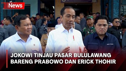 Ditemani Prabowo dan Erick Thohir, Jokowi Tinjau Pasar Bululawang