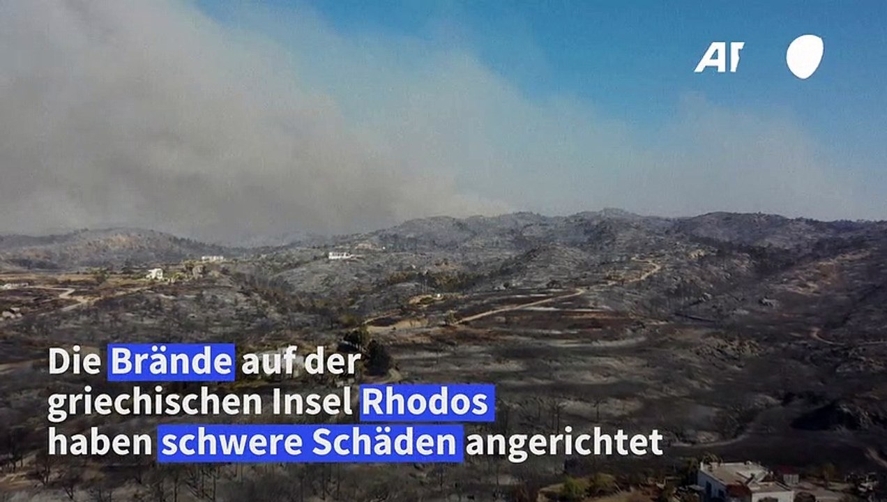 Rhodos: Flammen richten schwere Schäden an