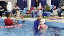 KAHİRE - Mısır'da bebekler erken yaşlarda yüzücü oluyor