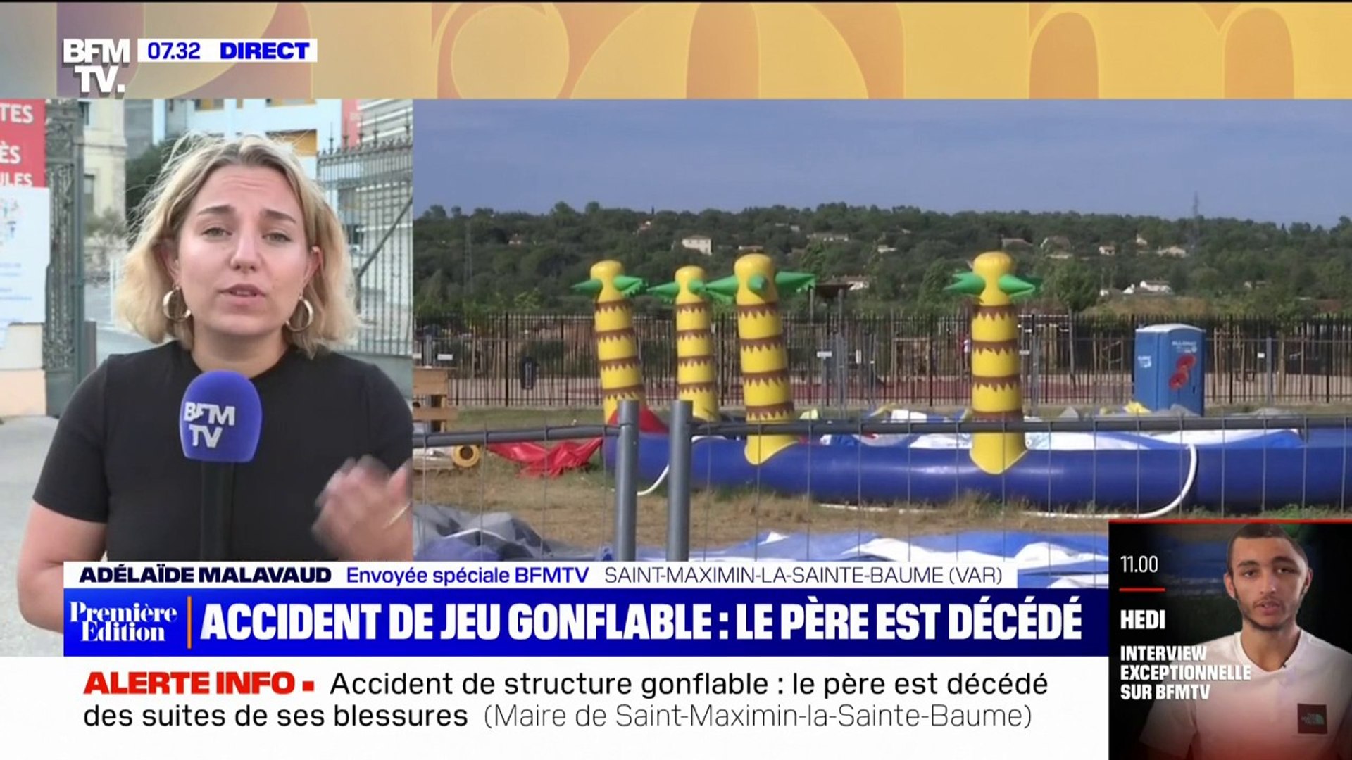 Accident de jeu gonflable dans le Var: le père est décédé à la suite de ses  blessures - Vidéo Dailymotion