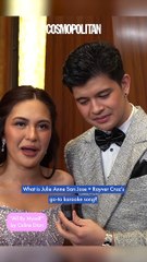 Item title - Thumbnail: #JulieAnneSanJose and #RayverCruz ’s go-to karaoke songs would come to no surprise to their #JulieVer fans!  #GMAgala2023 #CosmoAtGMAGala2023 #SummitATGMAGala2023. Duration: 00:28