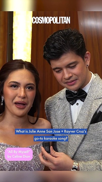 #JulieAnneSanJose and #RayverCruz ’s go-to karaoke songs would come to no surprise to their #JulieVer fans!  #GMAgala2023 #CosmoAtGMAGala2023 #SummitATGMAGala2023