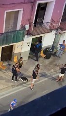 Imágenes de una intervención en Corella por una pelea multitudinaria