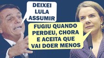 AINDA INCONFORMADO, BOLSONARO CRIA FAKE NEWS E RECEBE ENQUADRADA DE GLEISI HOFFMANN | Cortes 247