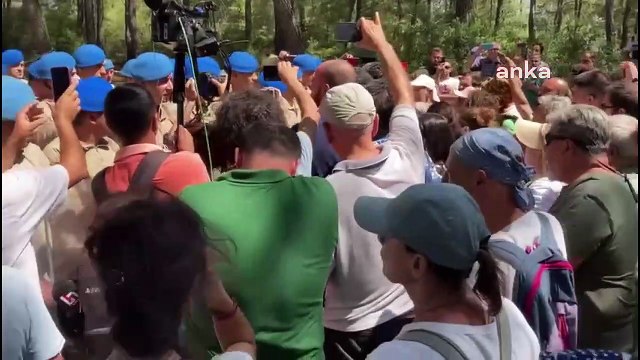 Akbelen'de ağaçların kesilmesine karşı çıkan köylülere biber gazıyla müdahale: 2 gözaltı